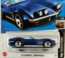 Load image into Gallery viewer, Hot Wheels Blue 72 Stingray Convertible 2023
