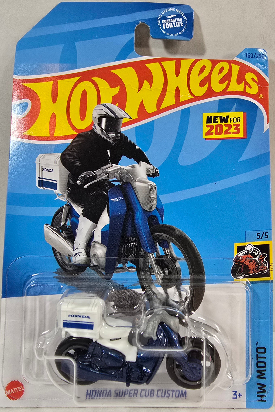 Hot Wheels Blue Honda Super Cub Custom 2023