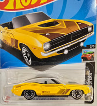 Load image into Gallery viewer, Hot Wheels Yellow 70 Plymouth Barracuda 2024
