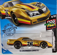 Load image into Gallery viewer, Hot Wheels Gold 76 Greenwood Corvette 2020
