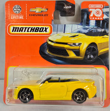 Load image into Gallery viewer, Matchbox Yellow 16 Chevy Camaro Convertible 2024
